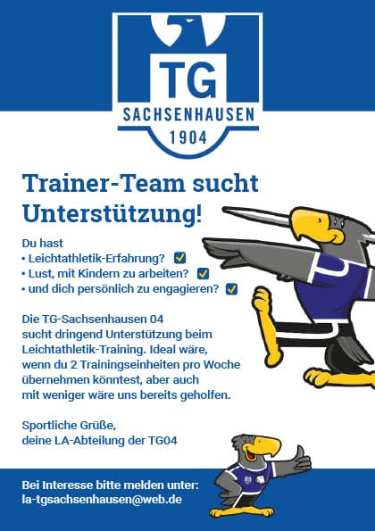 Trainersuche Leichtathletik Flyer